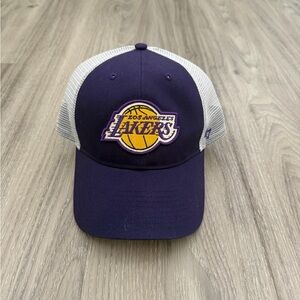 Los Angeles Lakers '47 Brand Purple Trucker Snapback Adjustable Hat